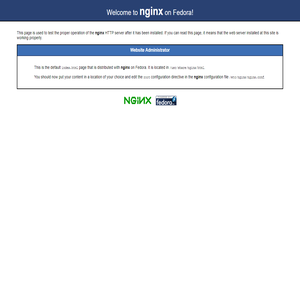 Test Page for the Nginx HTTP Server on Fedora